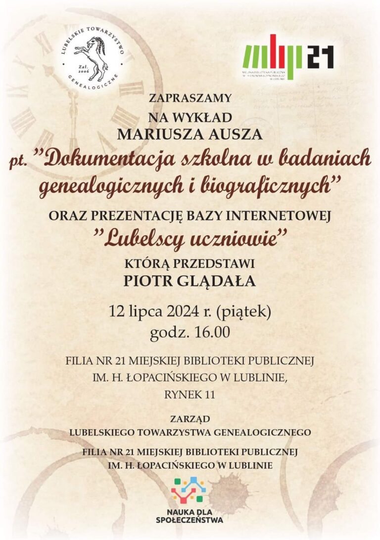 Zaproszenie na lipcowe spotkanie LTG.