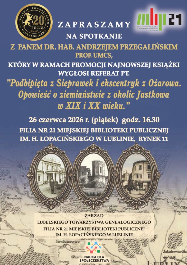 Zaproszenie na spotkanie z prof. Andrzejem Przegalińskim.
