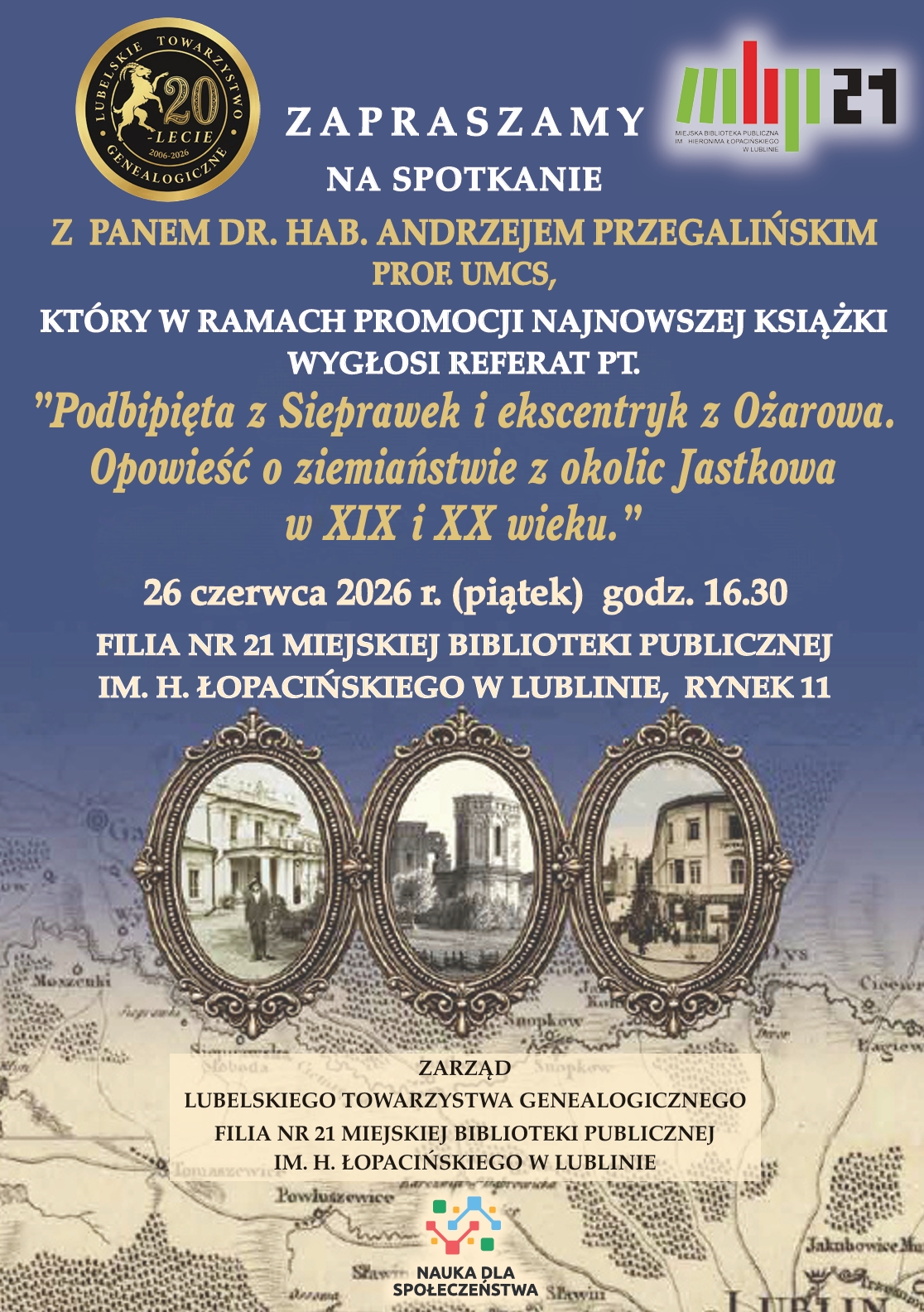 Zaproszenie na spotkanie z prof. Andrzejem Przegalińskim.
