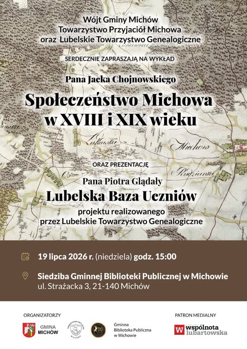 Społeczeństwo Michowa sprzed dwóch stuleci – zapraszamy na wyjątkowe spotkanie!